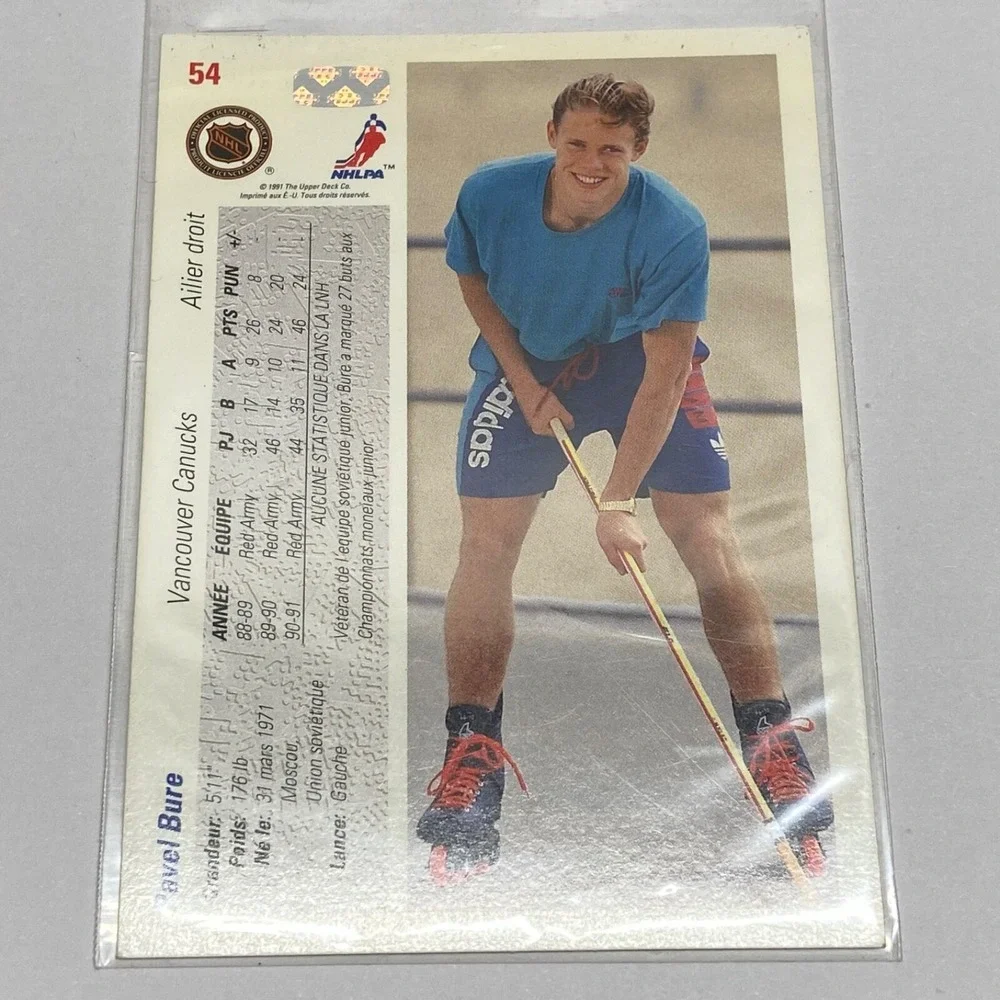 1991-92 Upper Deck Pavel Bure (RC) Vancouver Canucks NHL Hockey Rookie Card‎ #54